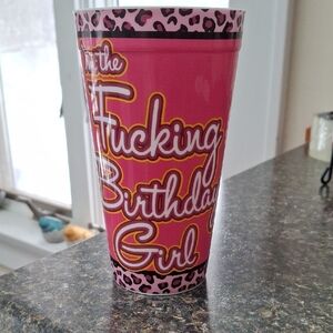 Spencer's Pink Birthday Girl Party Cup